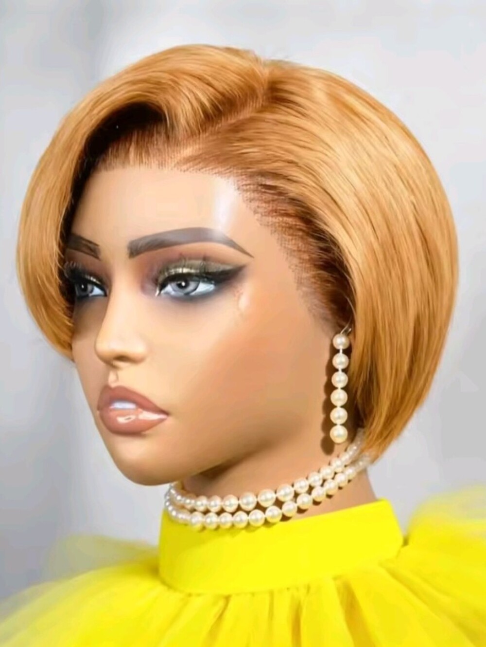 Women's Pixie Cut Wig Human Hair 13×4 Lace Front Wig 8" Inch short Bob Wig